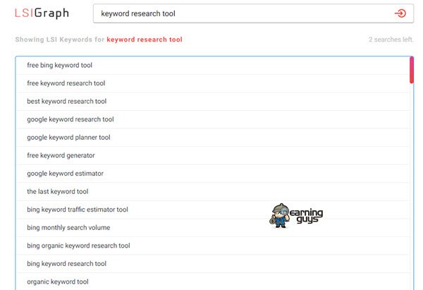 LSIGraph Keyword Research Tool