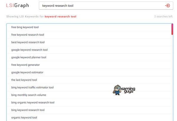 Keyword on sale tool estimator