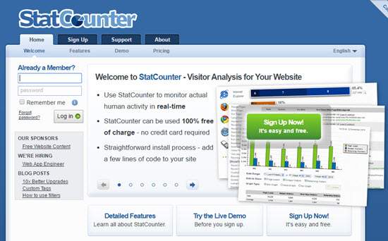StatCounter Web Analytics Tool