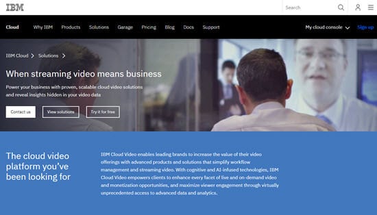 IBM Cloud Video live streaming platform
