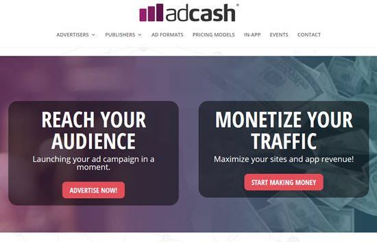 adcash Pop-Under ad Network