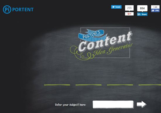 Content Idea Generator by Portent
