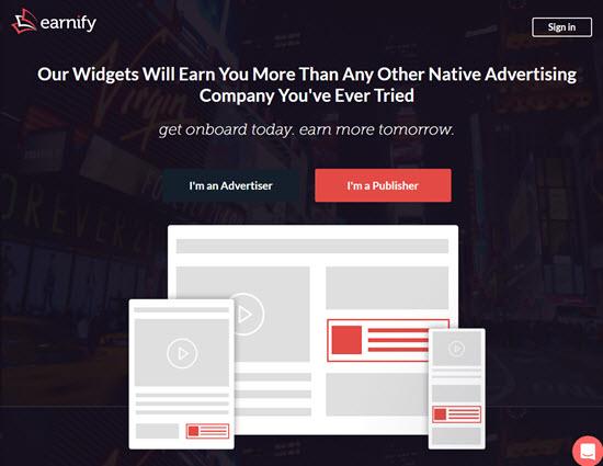 Earnify Native Ad Networks