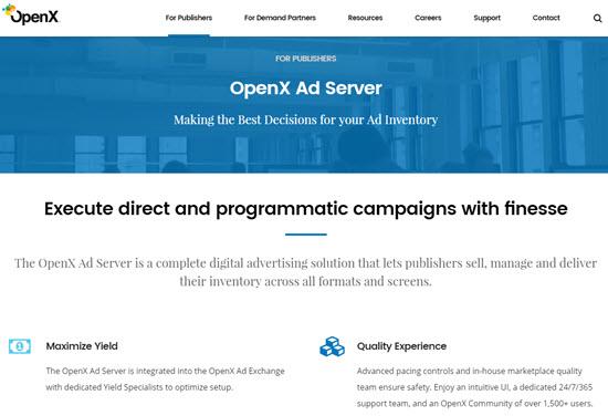 OpenX Ad Server Ad Servers