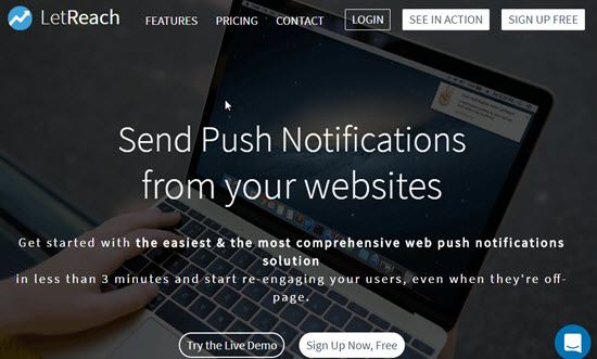 LetReach Website Push Notification