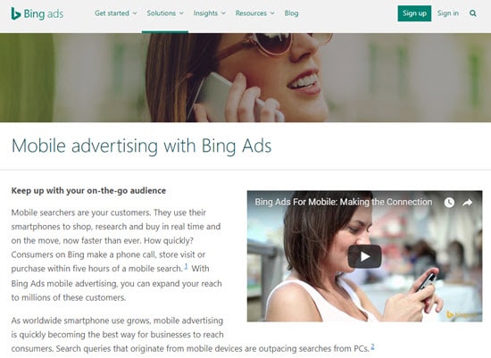 Bing Mobile Advertising