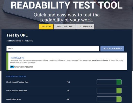 Readability Test Tool - Readability Score Checker
