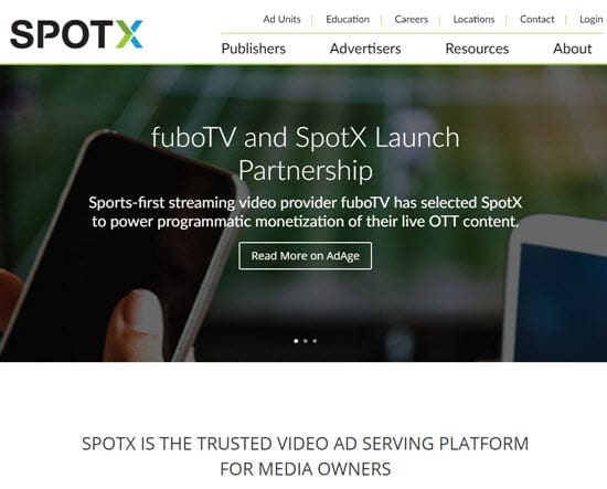 SpotX video advertising network