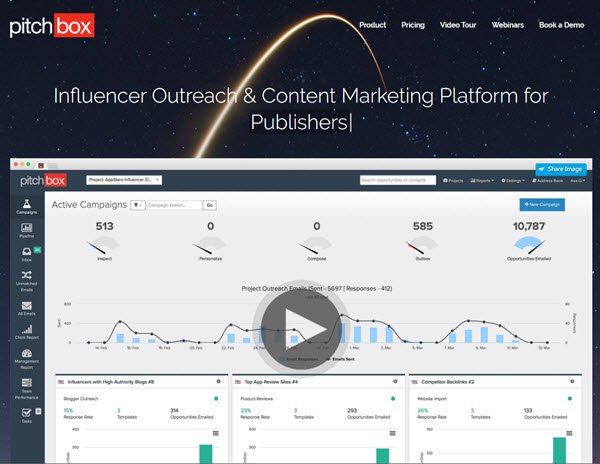 Pitchbox Influencer Marketing tool