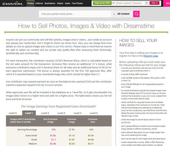 Dreamstime Sell Photos Online