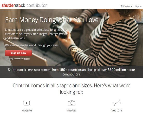 Shutterstock Sell Photos Online