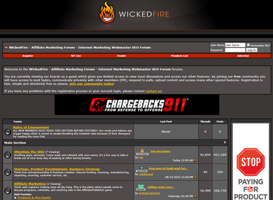 WickedFire Affiliate Forums