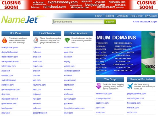 NameJet Buy Expired Domains