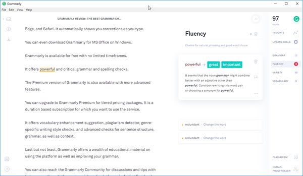 grammarly desktop score