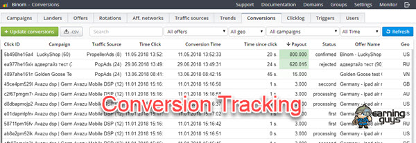Binom Conversion Tracking