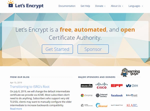 Let’s Encrypt Free SSL Certificate