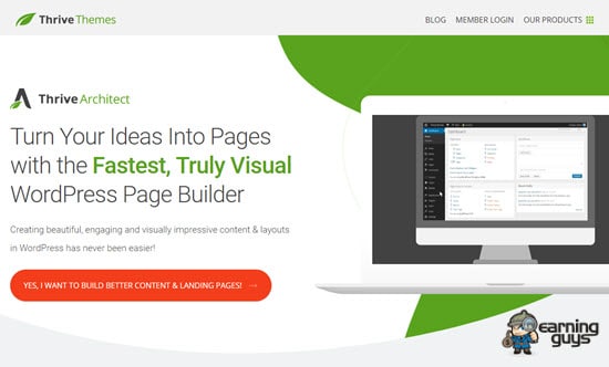 Thrive Architect Landing Page Plugin