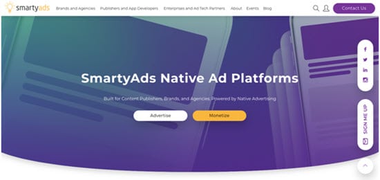 SmartyAds Native Ad Network