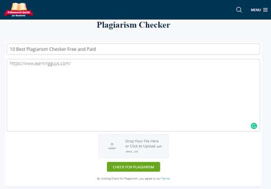 A Research Guide Plagiarism Checker