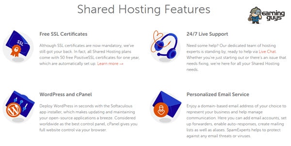 Shared Hosting Features