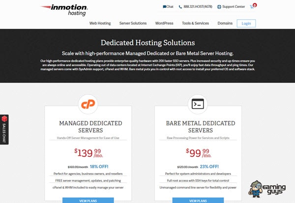 InMotion Dedicated Server Hosting