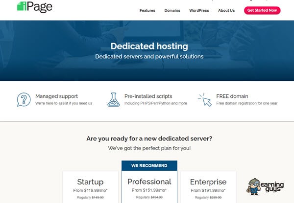 iPage Dedicated Server Hosting