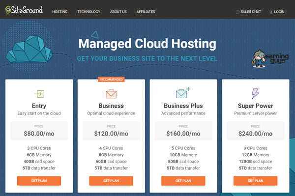 SiteGround Cloud Hosting