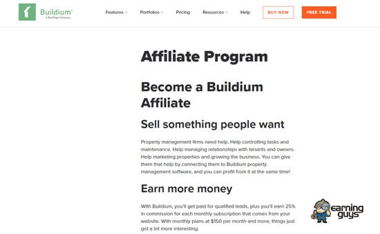 Buildium Real Estate Affiliate Program