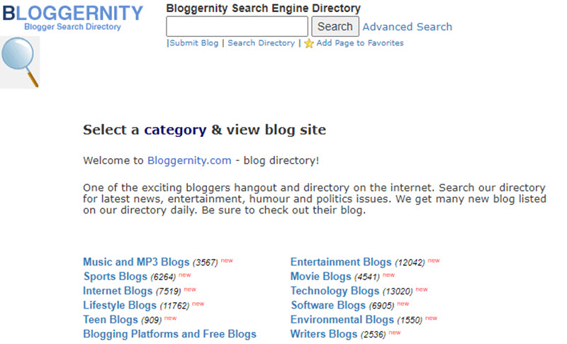 Bloggernity Blog Submission Sites
