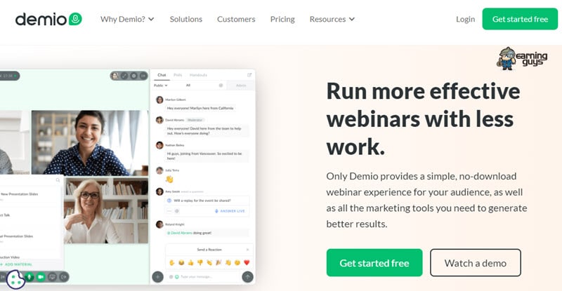 Demio webinar software