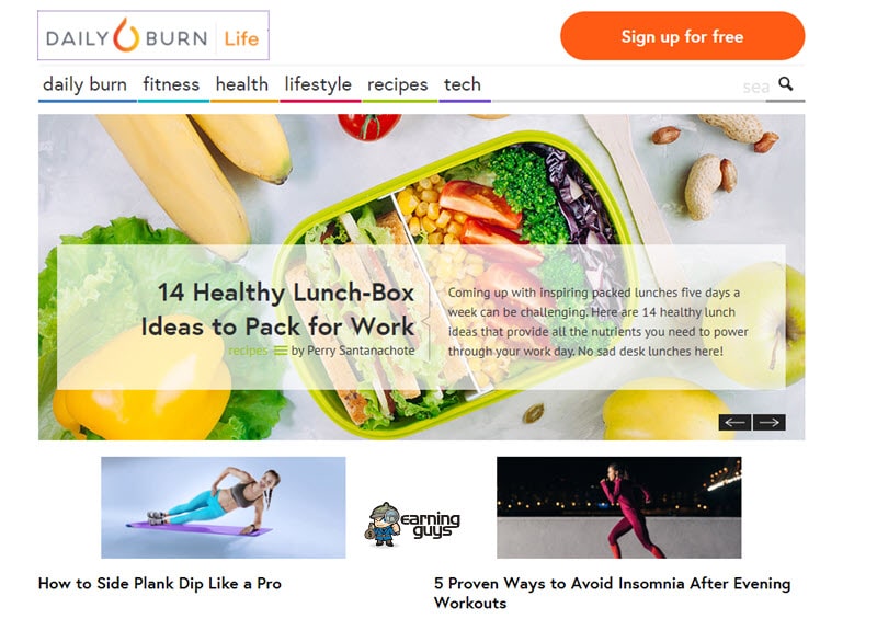 Daily Burn fitness blog