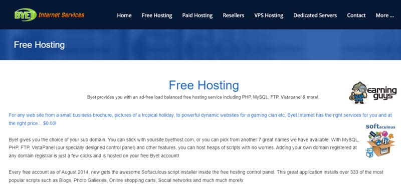 Byet Host WordPress Free Hosting