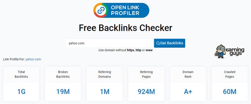 OpenLinkprofiler Backlink Checker
