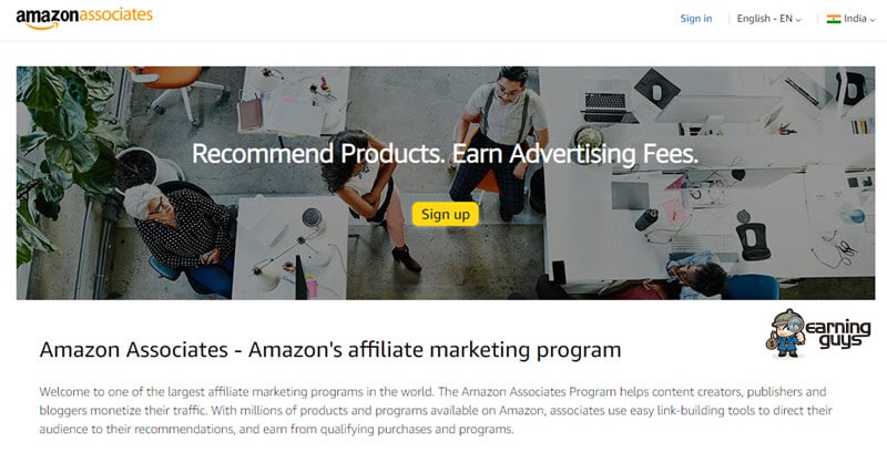 Amazon Associates Affiliate Program India